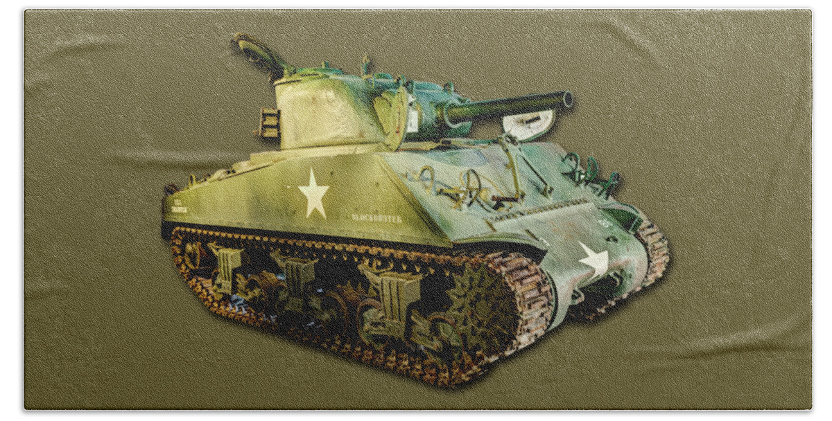 M4 Sherman Tank Beach Towel featuring the photograph M4 Sherman Tank 2 by Weston Westmoreland