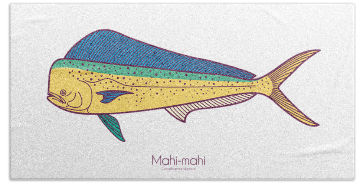 Mahi-mahi Beach Sheet featuring the digital art Mahi-mahi by Kevin Putman