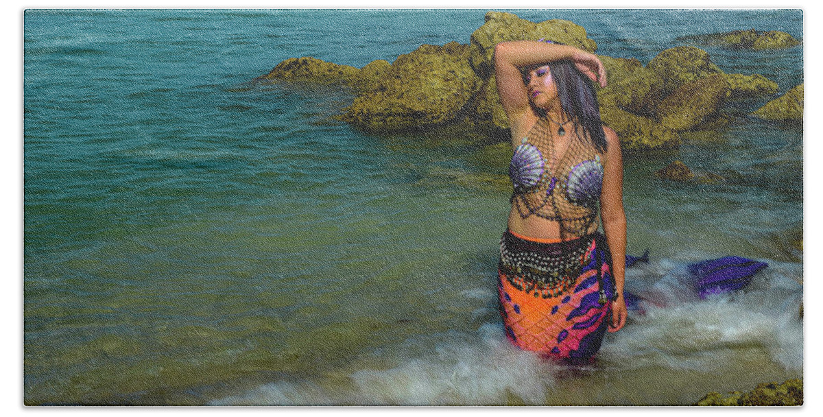 Mermaid 6/16/2019 Beach Towel featuring the photograph Mermaid on Beach by Keith Lovejoy