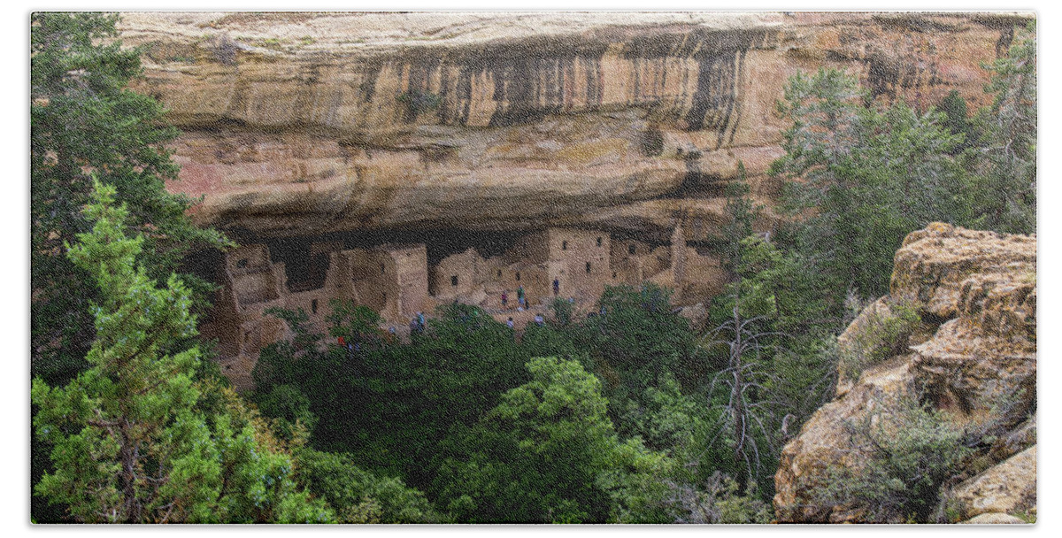 Strutures Beach Towel featuring the photograph Mesa Verde National Park - 7733 by Jerry Owens