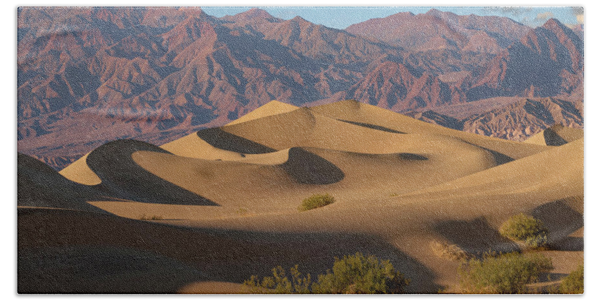 00568904 Beach Towel featuring the photograph Mesquite Flat Sand Dunes, Death Valley National Park, California by Tim Fitzharris