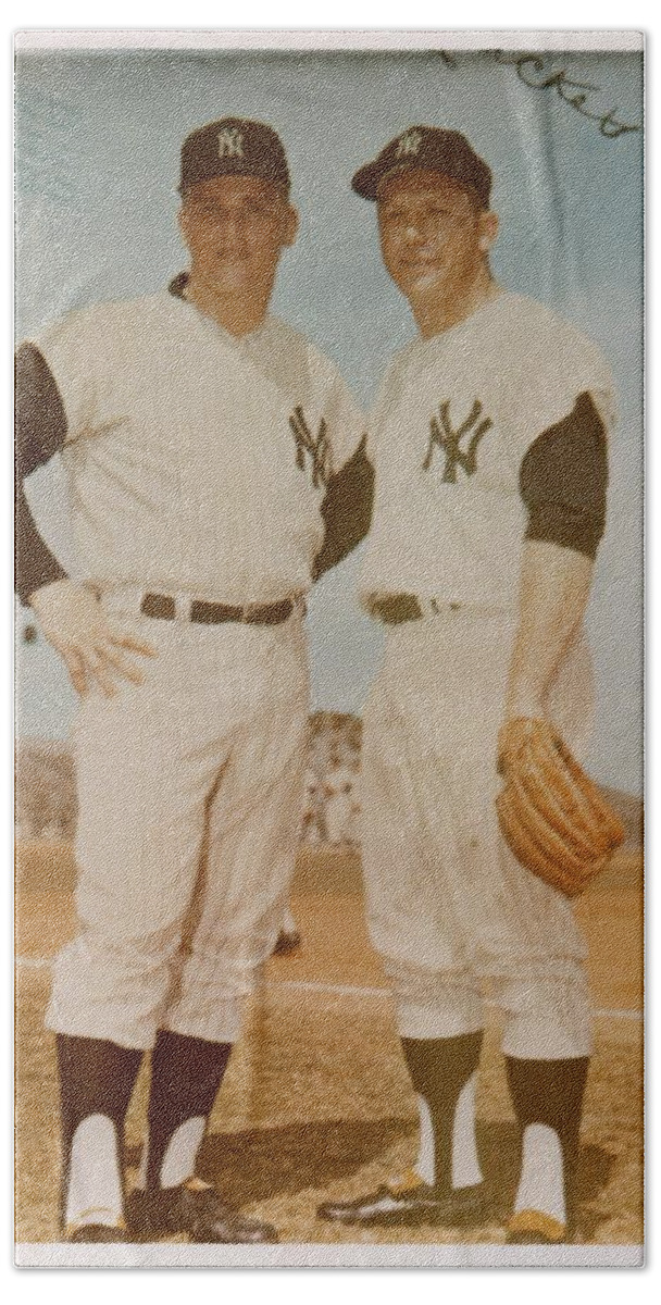 Mickey Mantle and Roger Maris Beach Towel