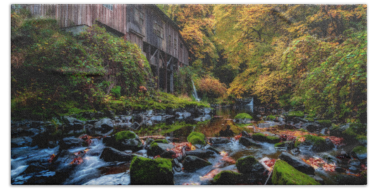 Oregon Beach Towel featuring the photograph Mill in the Fall by Michael Ash