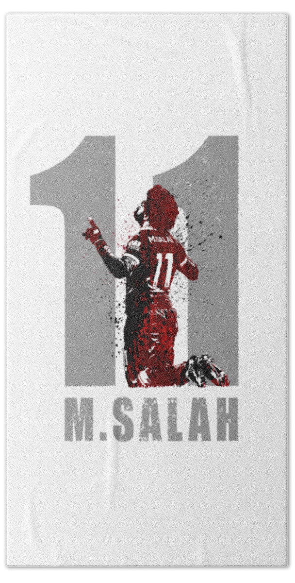 World Cup Beach Towel featuring the painting Moh Salah by Art Popop