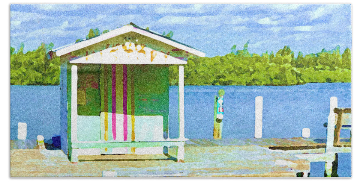 Dock Beach Towel featuring the digital art Monkey Trail by Tom Johnson