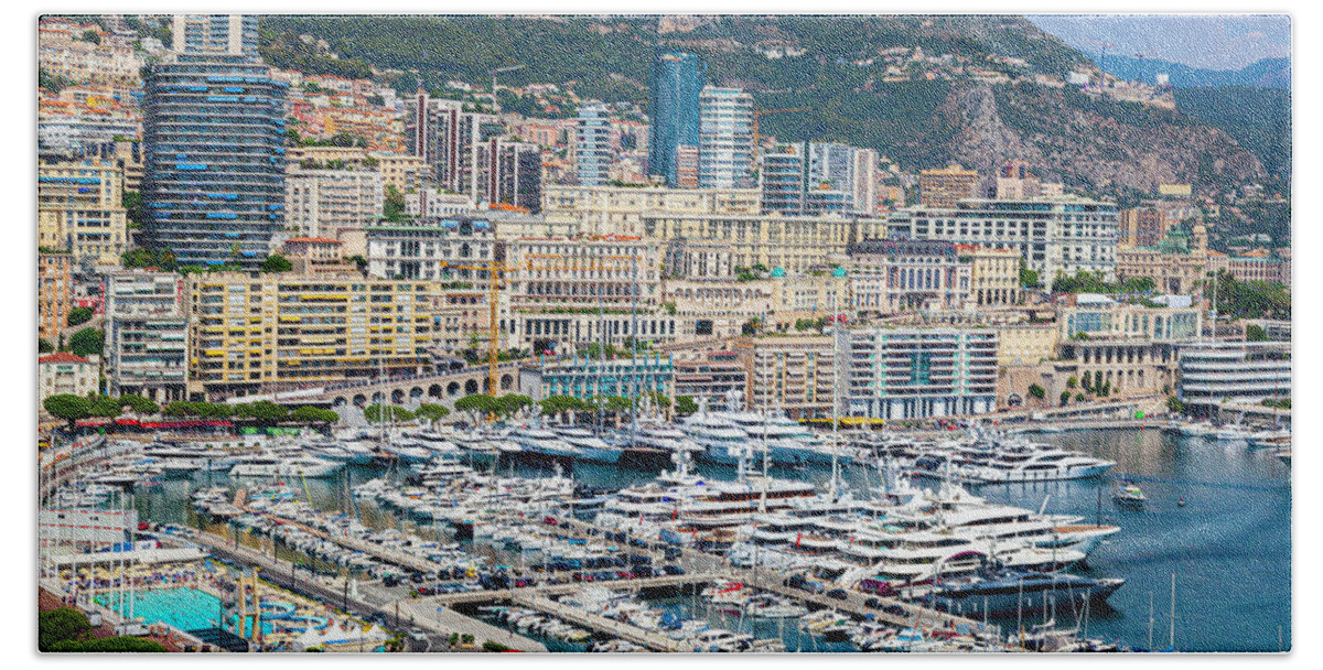 Monte Carlo Beach Sheet featuring the photograph Monte Carlo 7 by Chris Dutton