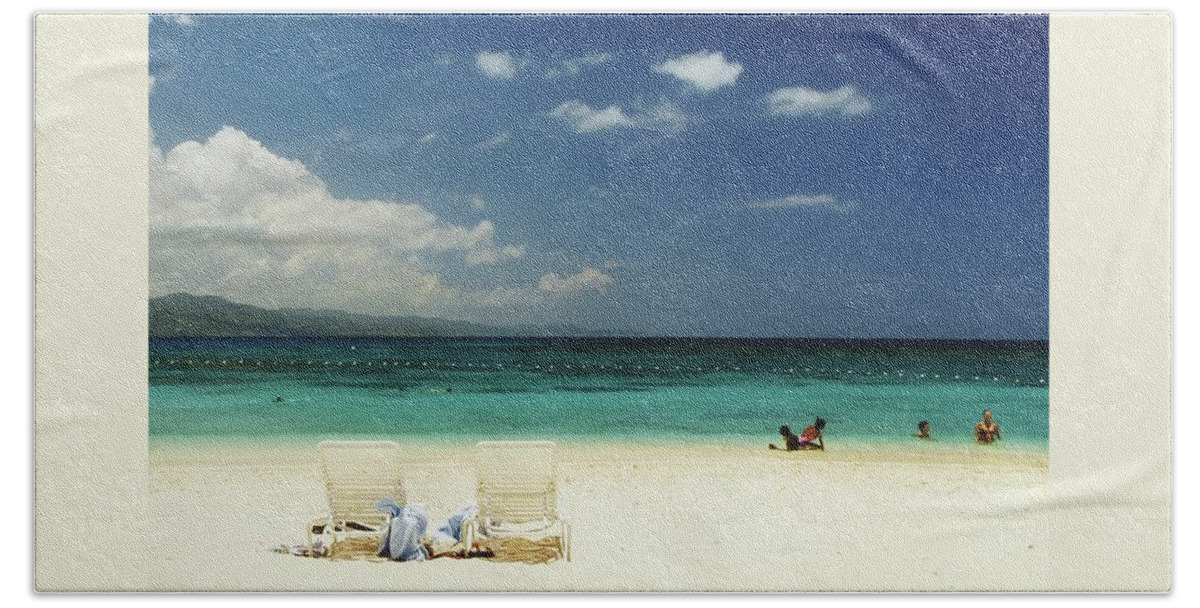 Montego Bay Beach Towel featuring the photograph Montego Bay Jamaica by Nigel Radcliffe