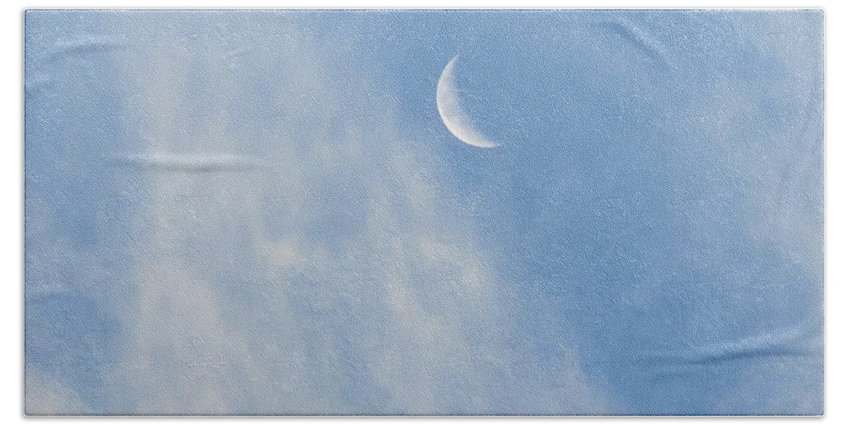 Arizona Beach Towel featuring the photograph Moon in Libra - Crescent Farewell by Judy Kennedy