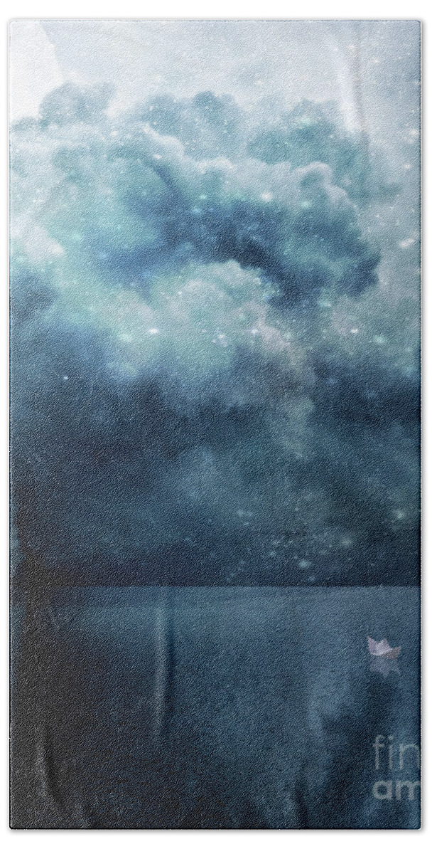 Moon Beach Towel featuring the digital art Moonlit Voyage by Marissa Maheras