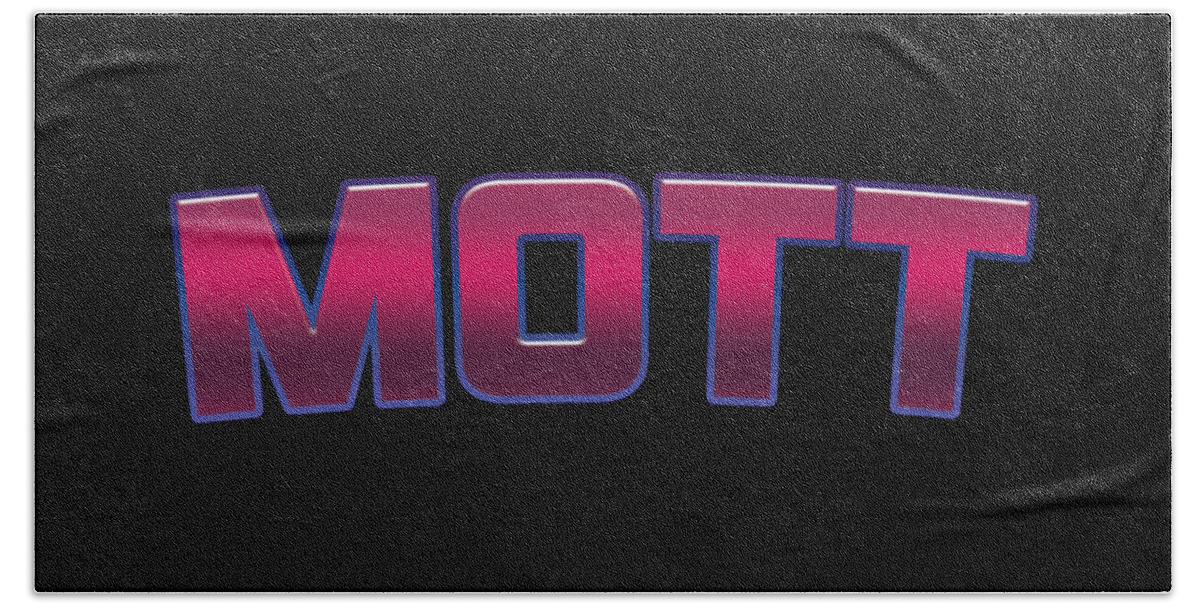 Mott Beach Towel featuring the digital art Mott #Mott by TintoDesigns