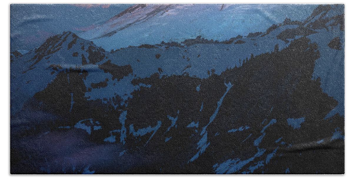 Mount Baker Beach Sheet featuring the photograph Mount Baker Moonlight by Mike Reid