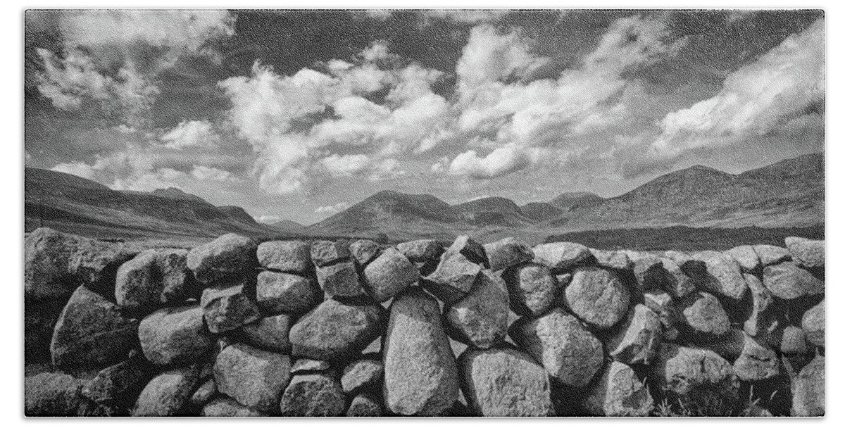 Wall Beach Sheet featuring the photograph Mourne Wall View by Nigel R Bell