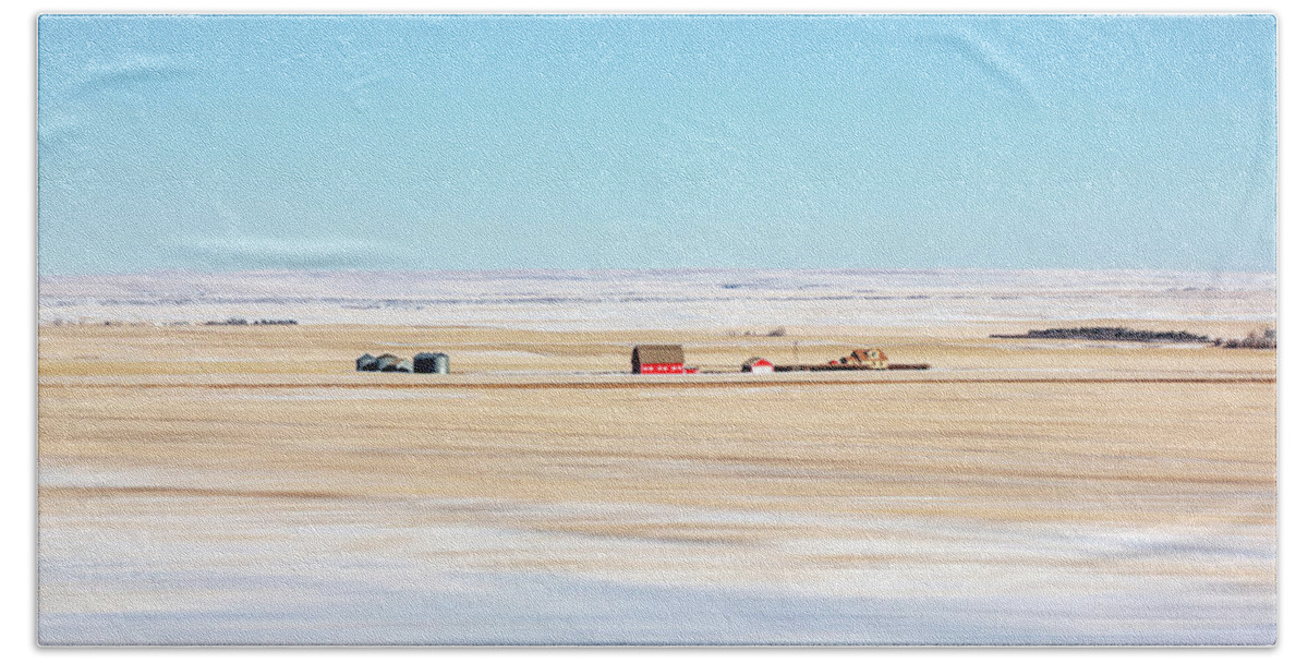 Farm Beach Towel featuring the photograph Movement and Snow by Todd Klassy