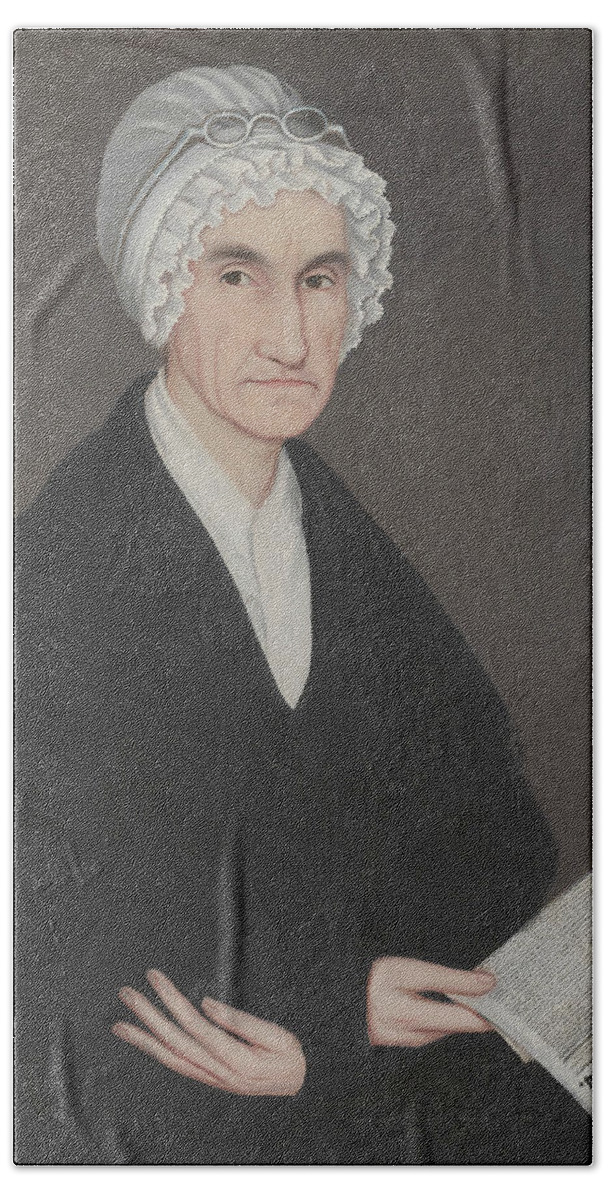 19th Century Art Beach Towel featuring the painting Mrs. Reuben Allerton by Ammi Phillips