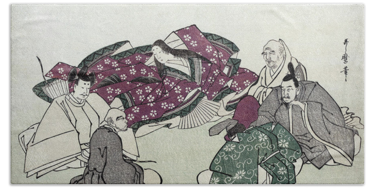 11th Century Beach Towel featuring the photograph Murasaki Shikibu, Japanese Novelist by Science Source