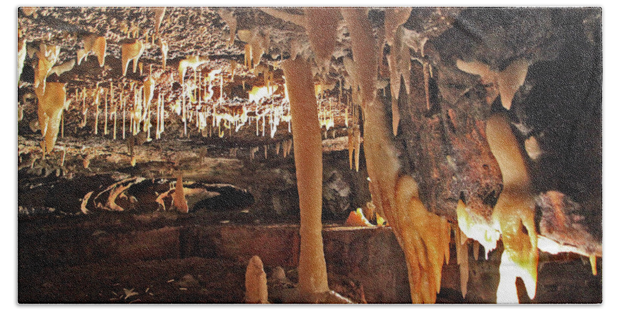 Ohio Caverns Beach Sheet featuring the photograph Natural Tunnel by Gary Kaylor