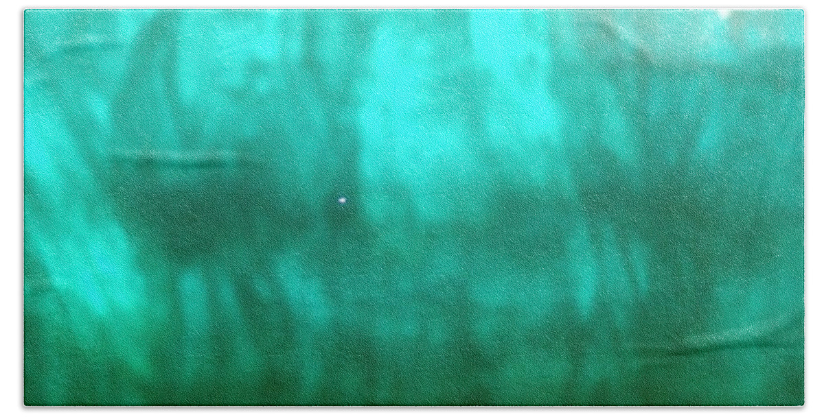 Aquamarine Beach Towel featuring the digital art Nature Blue Pool by Scott S Baker