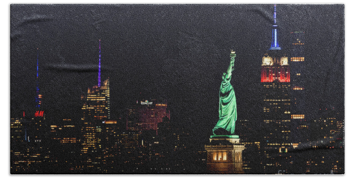 New York City Beach Towel featuring the photograph New York City by Zawhaus Photography