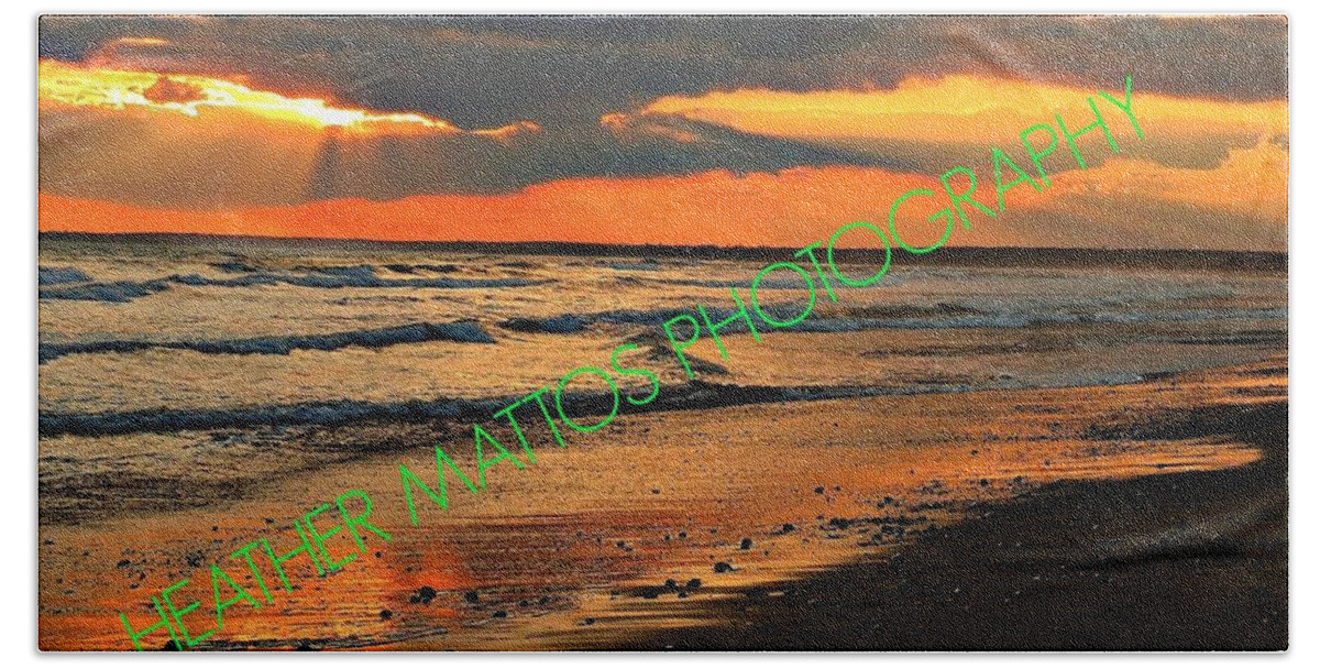 Ocean Beach Towel featuring the photograph Night Lights New England by Heather M Photography