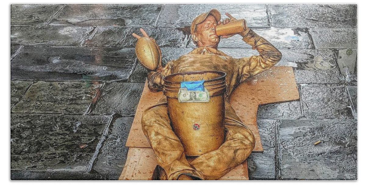 Street Art Beach Towel featuring the photograph NOLA Street Art Alive by Portia Olaughlin