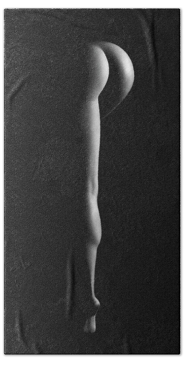 Woman Beach Sheet featuring the photograph Nude woman bodyscape 38 by Johan Swanepoel