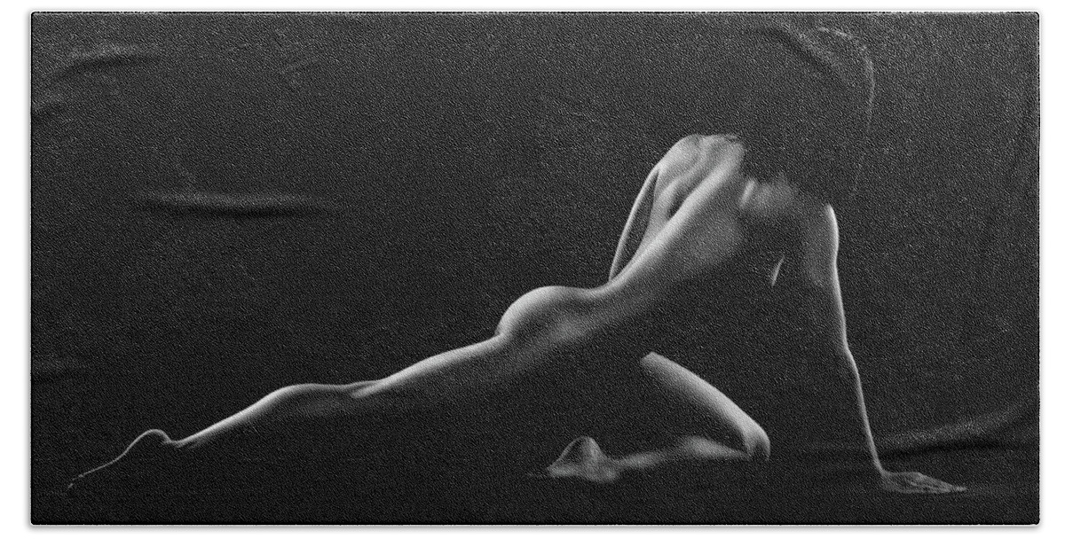 Woman Beach Towel featuring the photograph Nude woman bodyscape 5 by Johan Swanepoel