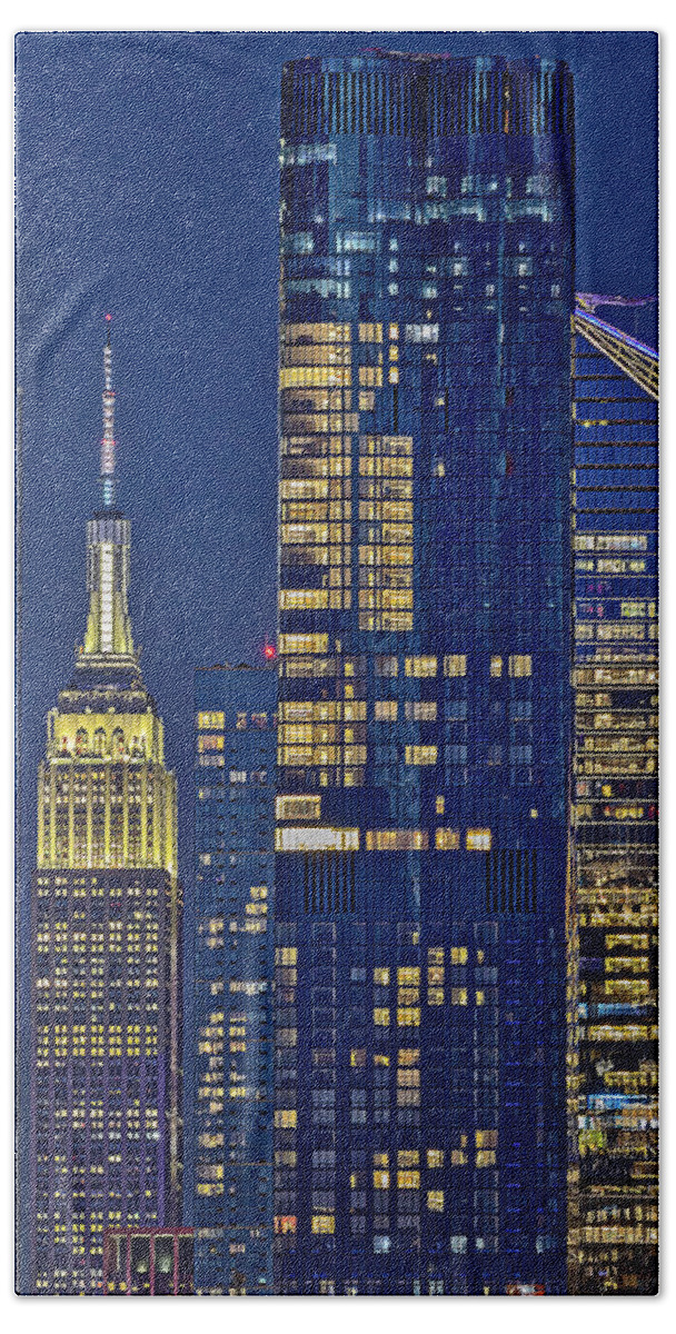 Nyc Skyline Beach Towel featuring the photograph NYC ESB Empire State Building by Susan Candelario