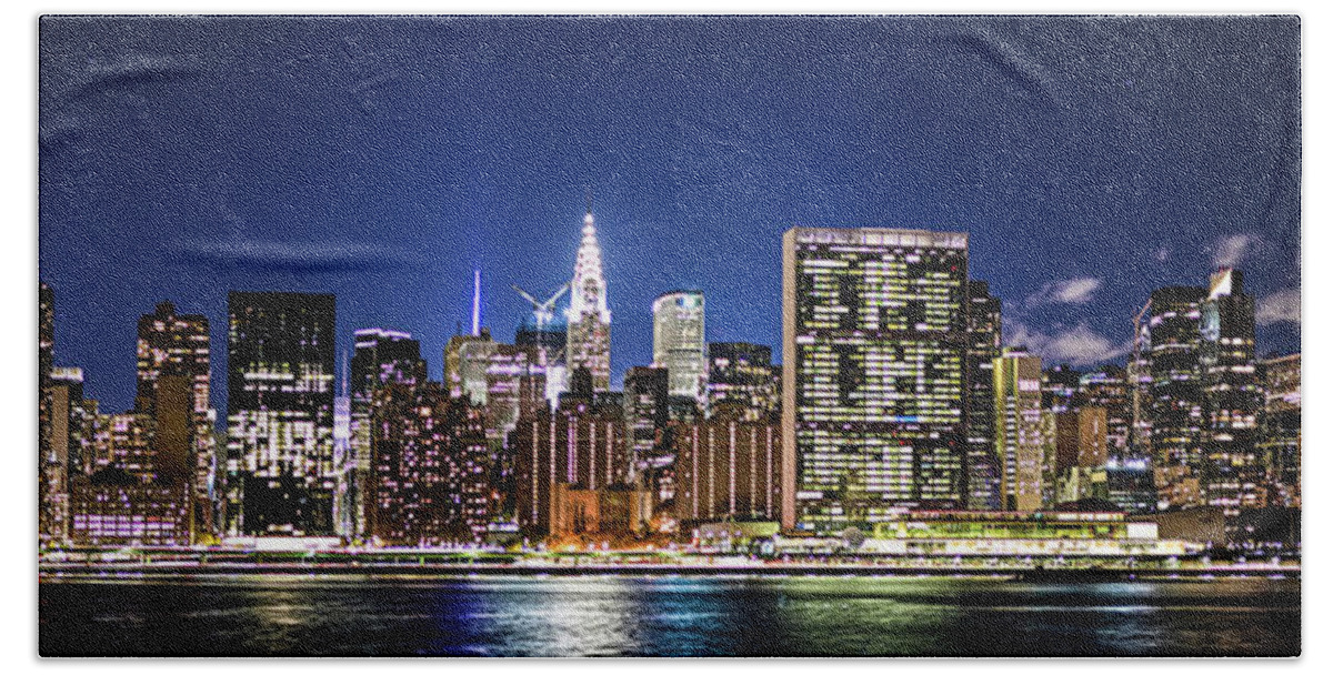 Chrysler Building Beach Towel featuring the photograph NYC Nightshine by Theodore Jones
