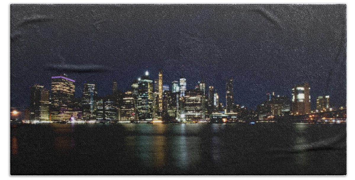Skyline Beach Towel featuring the photograph NYC Skyline by Marlo Horne