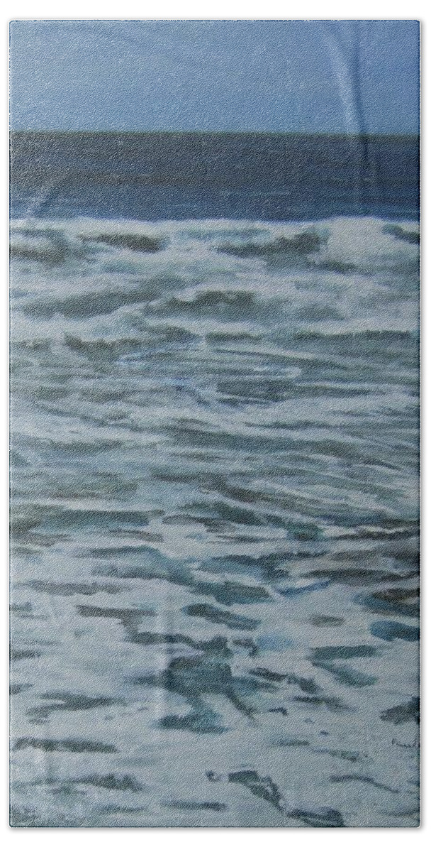 Painting Beach Towel featuring the painting Ocean, Ocean and More Ocean by Paula Pagliughi