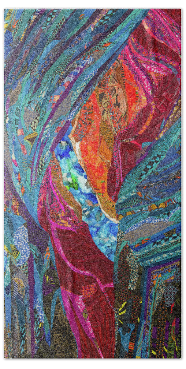 Oju Olurun Beach Towel featuring the tapestry - textile Oju Olorun I Eye of God I by Apanaki Temitayo M