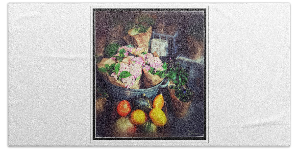 Fresh Produce Beach Towel featuring the photograph On Display by Peggy Dietz
