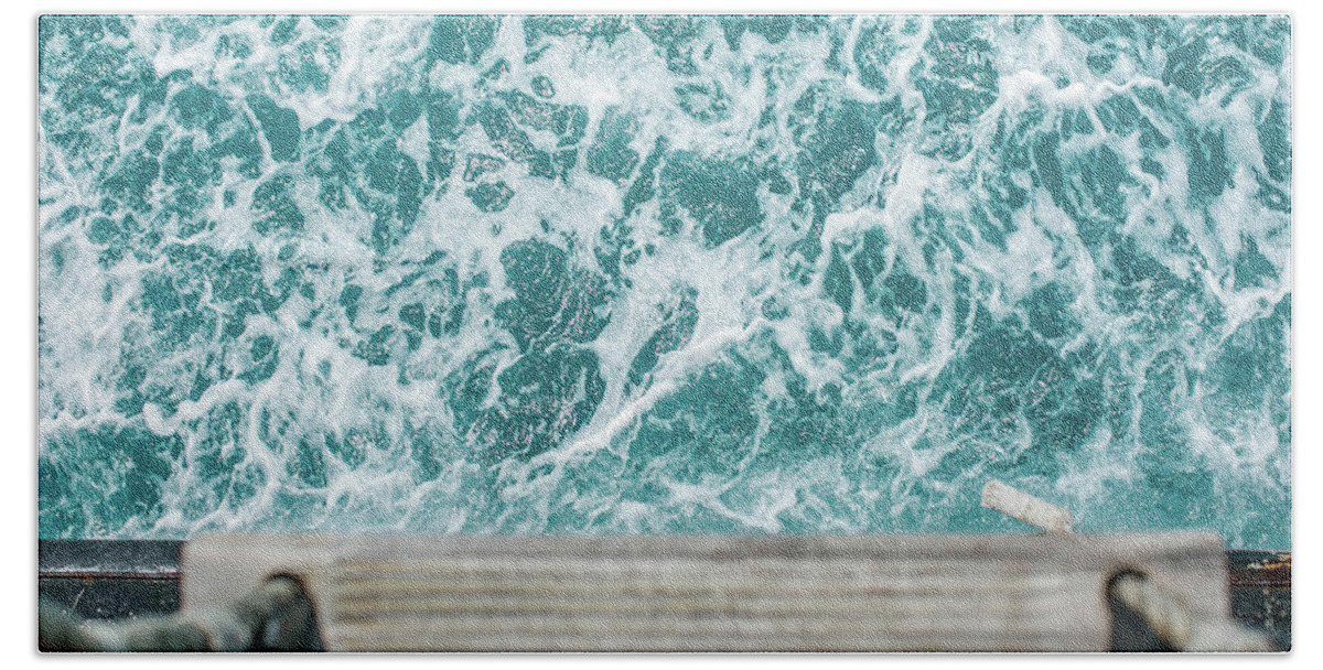 Ocean Beach Towel featuring the photograph On the ferry to Isla Mujeres, Mexico by Julieta Belmont