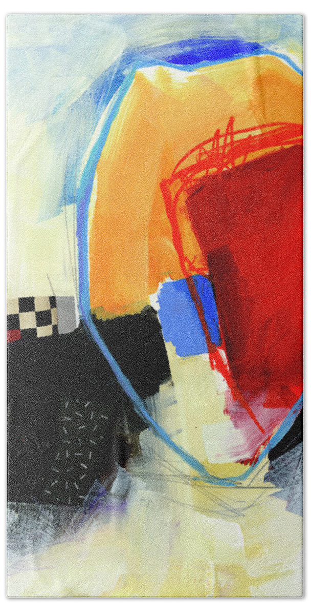 Abstract Art Beach Towel featuring the painting Summers Edge #4 by Jane Davies