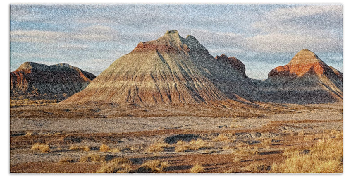 Painted Desert Beach Towel featuring the photograph Evening at Painted Desert by Theo O'Connor