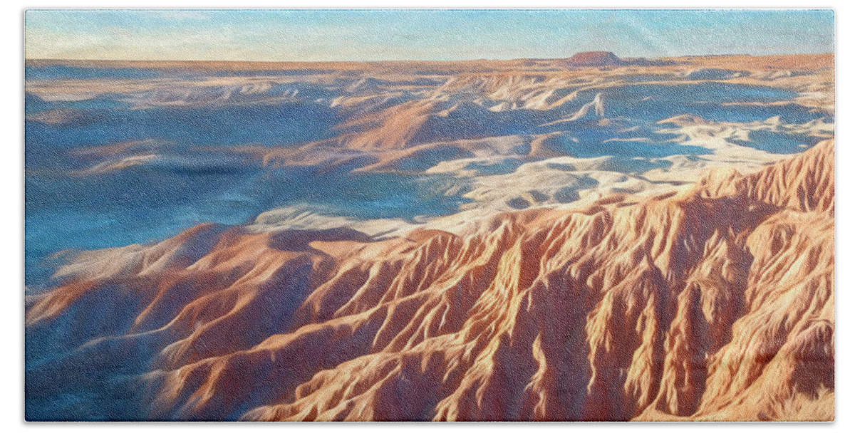 Desert Beach Towel featuring the photograph Painted Desert by Wade Aiken