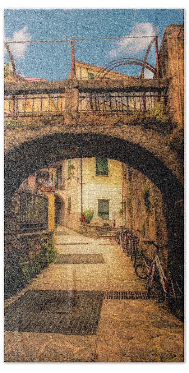 Monterosso Beach Towel featuring the photograph Passageway in Monterosso by Mick Burkey