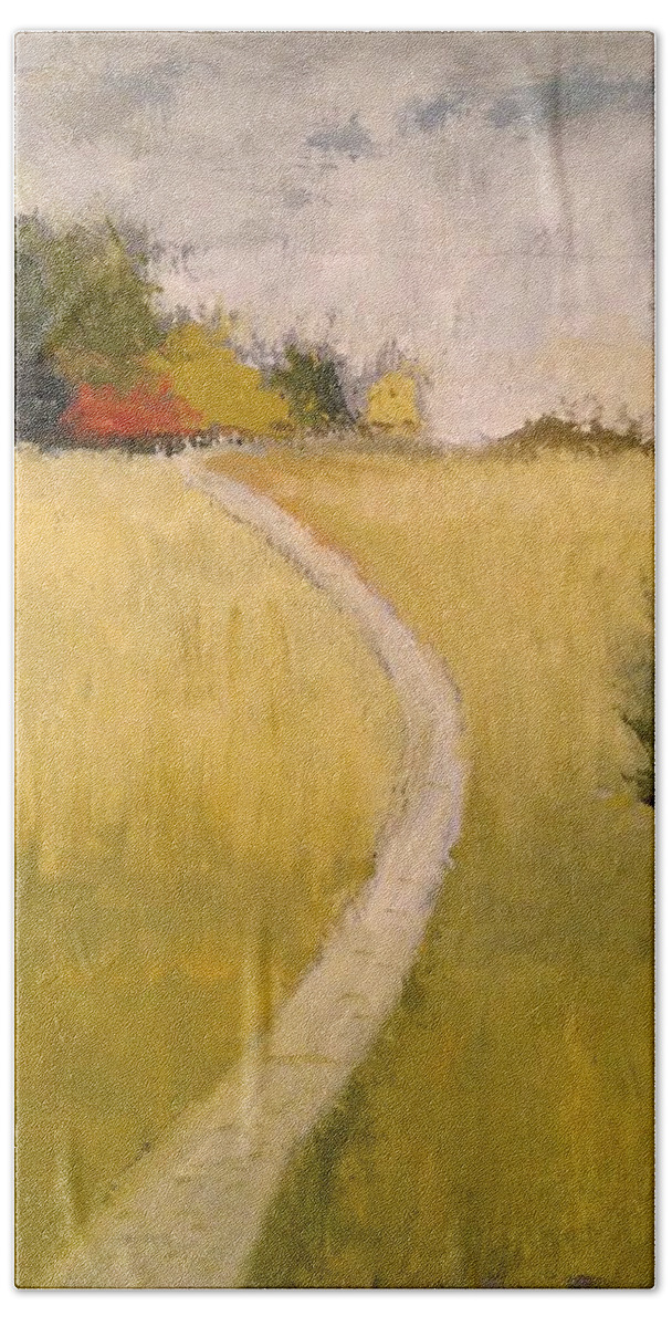 Road Beach Towel featuring the painting Pathway by Marty Klar