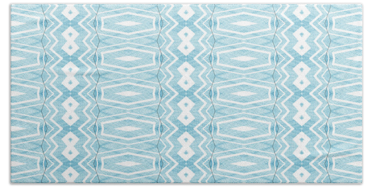 Symmetrical Beach Towel featuring the digital art Pattern 3 by Angie Tirado