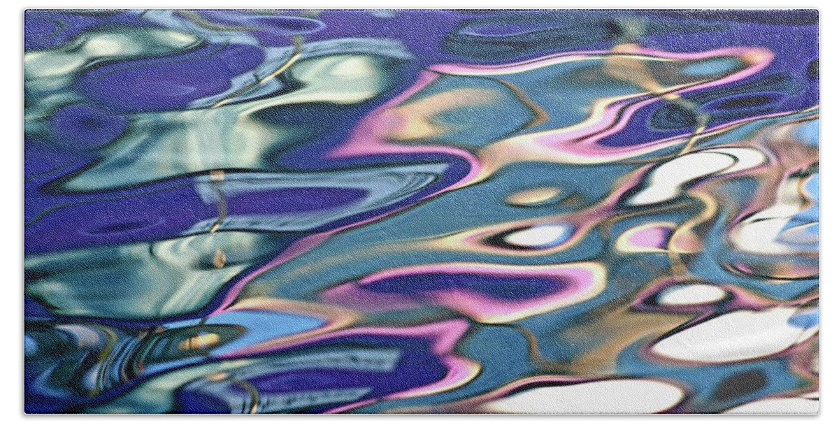 Abstract Water Reflection Photographs Were Taken By Andrew Hewett Of Cape Town South Africa - Https://waterlove.co.za/ Beach Towel featuring the photograph Peaceful Easy Feeling by Andrew Hewett