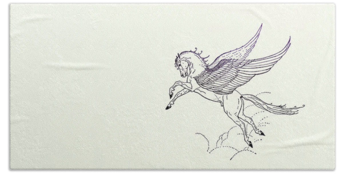Air Beach Sheet featuring the photograph Pegasus Fly by Dressage Design