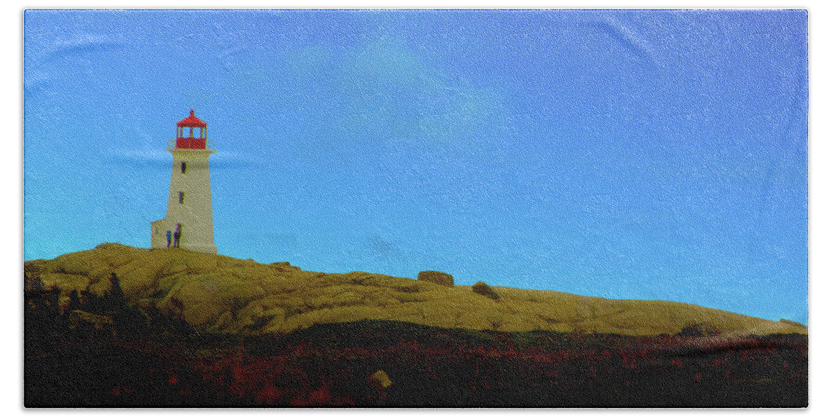 Canada Beach Towel featuring the photograph Peggy's Cove Lighthouse by Richard Henne