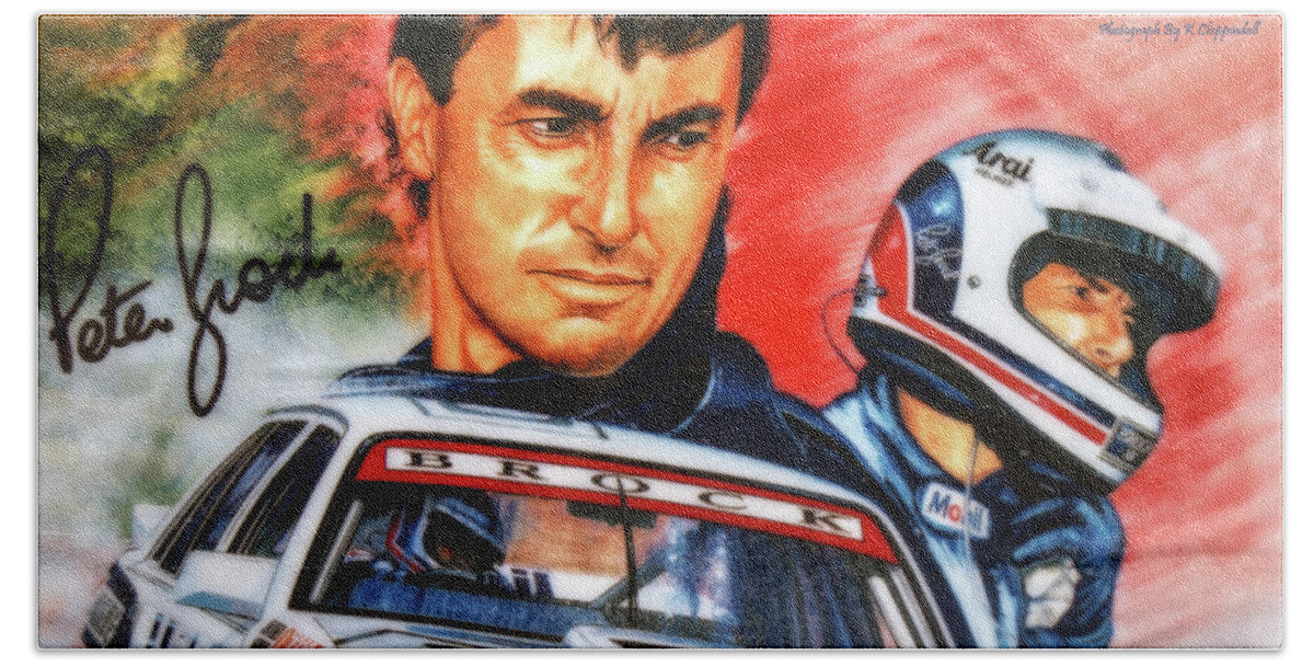 Peter Brock Beach Towel featuring the digital art Peter Brock 052 by Kevin Chippindall