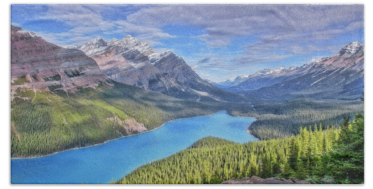 Peyto Beach Sheet featuring the photograph Peyto by Wade Aiken