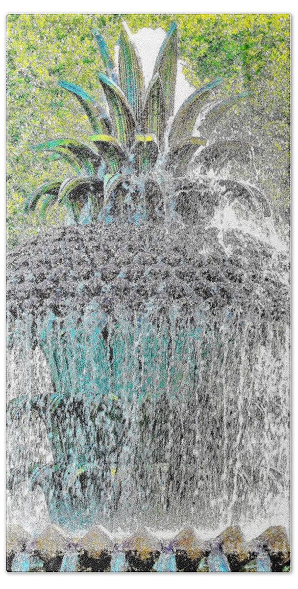 Pineapple Beach Towel featuring the photograph Pineapple Fountain by Merle Grenz