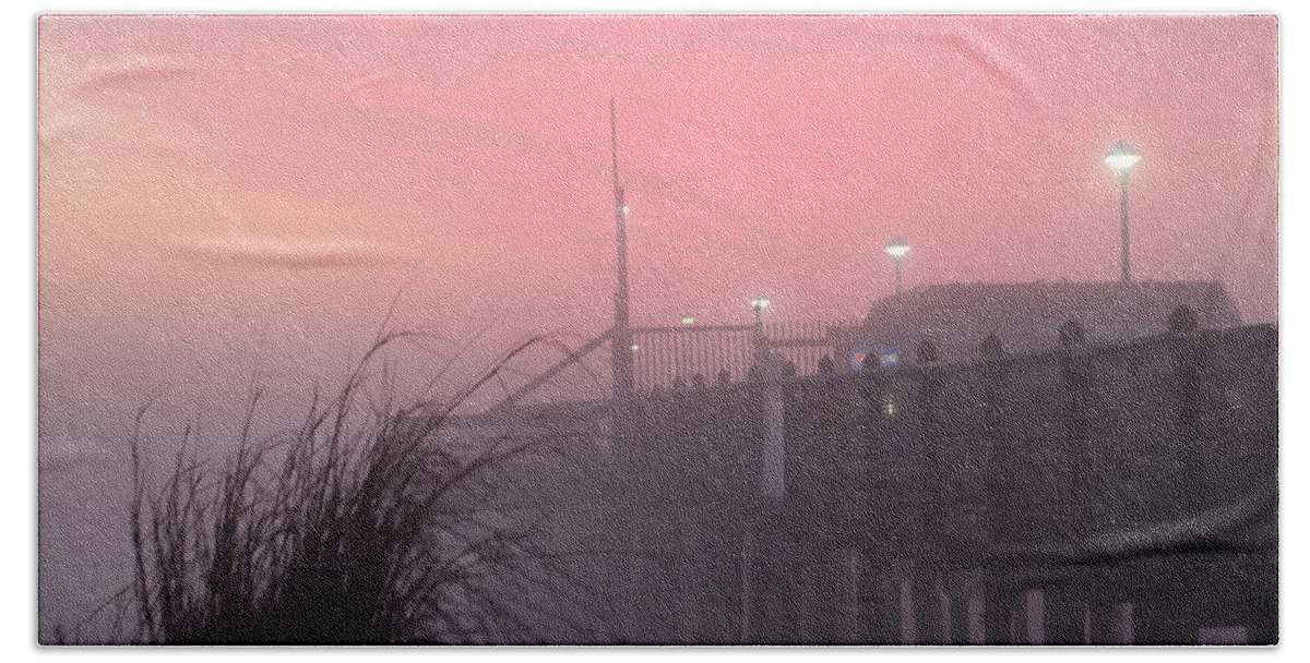Pink Beach Towel featuring the photograph Pink Fog At Dawn by Robert Banach