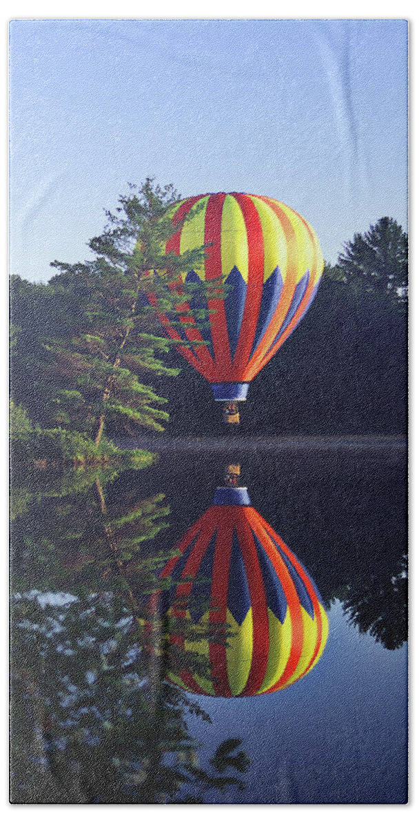 Hot Air Balloon Beach Towel featuring the photograph Pittsfield Balloon by Bill Cain