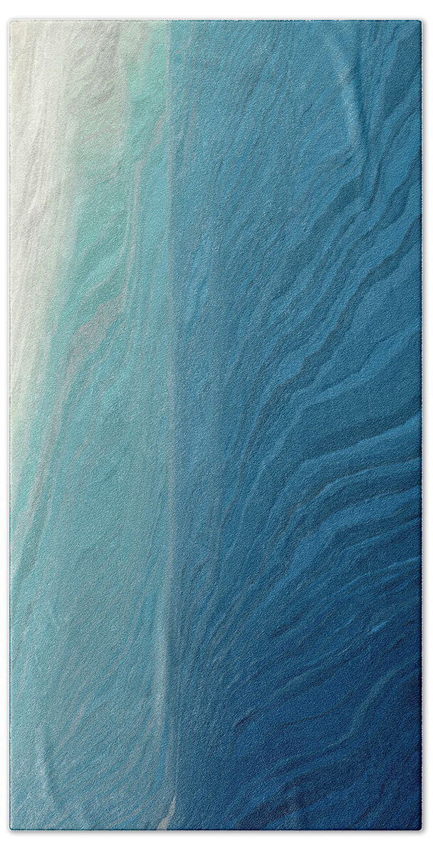 Abstract Beach Towel featuring the digital art Pixel Sorting 68 by Chris Butler