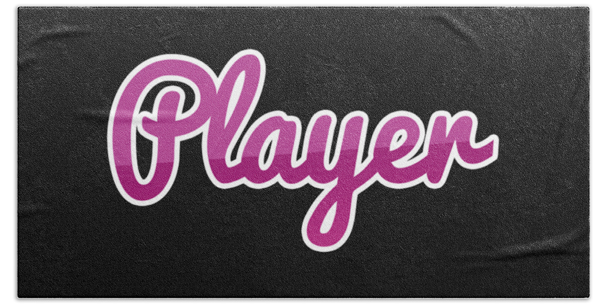 Player Beach Towel featuring the digital art Player #Player by TintoDesigns
