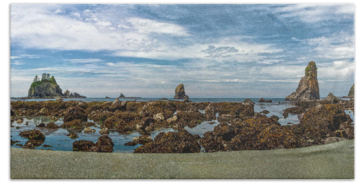 Point Of Arches Beach Towel featuring the photograph Point of Arches by Geoffrey Ferguson